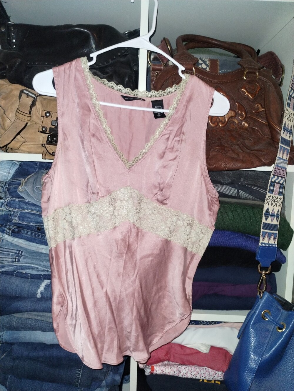 New York & Company Silk Camisole Size Medium